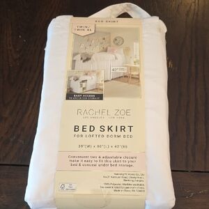 Rachel Zoe White Bed Skirt for Twin or Twin XL